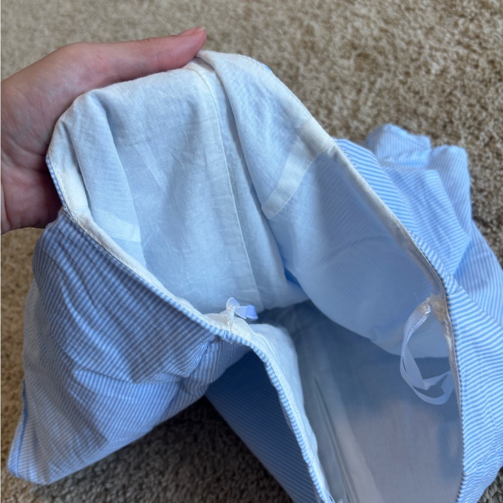 Revolve super down blue and white striped shorts with front tie - Picture 8 of 8